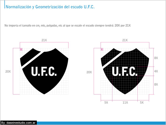 Escudo Manual de aplicación logotipo ufc