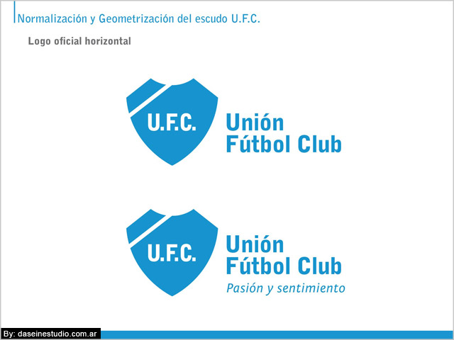 Escudo oficial horizontal con eslogan Manual de aplicación logotipo ufc