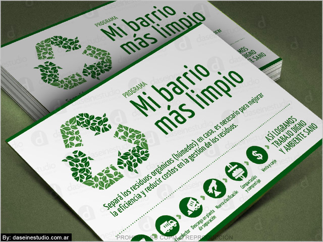 Diseño de folletos y volantes - Campaña separación de residuos