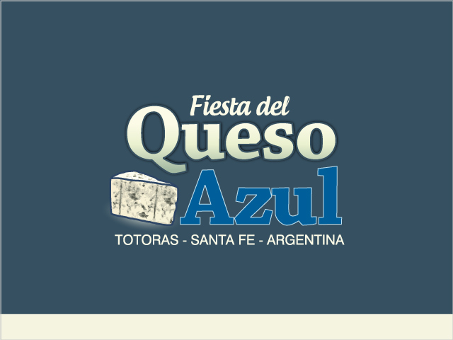  Diseño de logotipo Fiesta del Queso Azul - Fondo azul: normalización de logotipo.