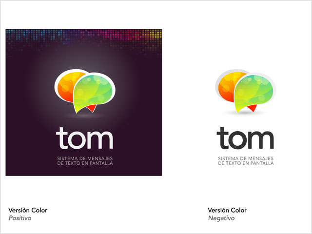  Diseño de logotipo App TOM - Variantes de color: normalización de logotipo.