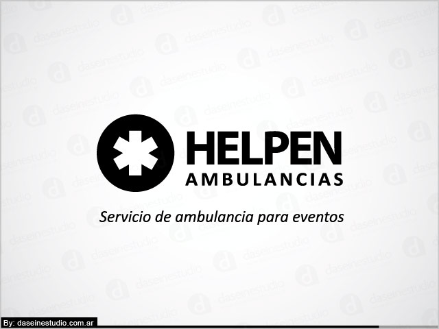 Diseño de logotipo Helpen Ambulancias - Versión fondo blanco