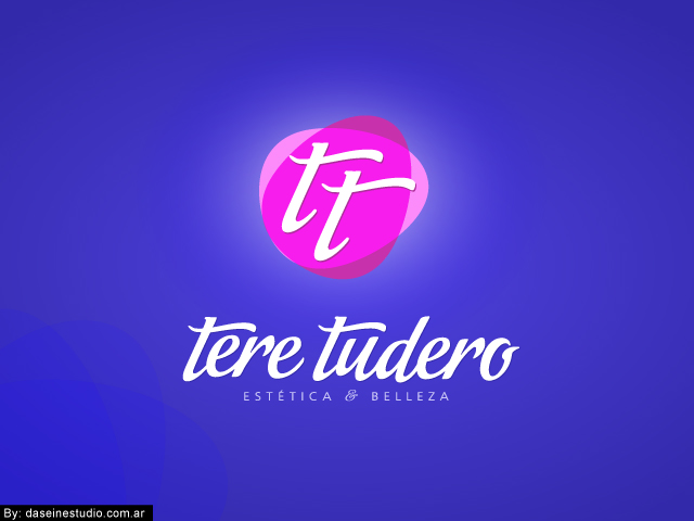  Diseño de logotipo Tere Tudero - Salamanca España - Fondo azul: normalización de logotipo.