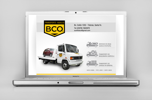 Diseño web BCO Transporte y Auxilio