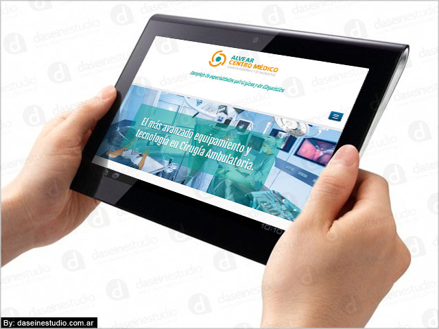 Diseño web responsive Rosario Alvear Centro Medico - vista en Tablet