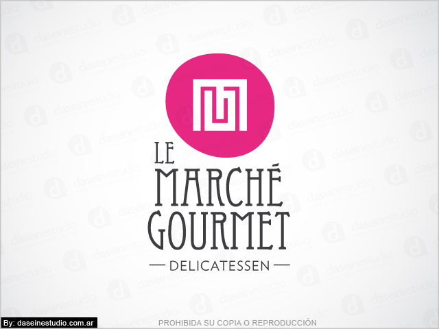  Diseño de logotipo Le Marché Gourmet - Berazategui Buenos Aires - Fondo blanco: normalización de logotipo.