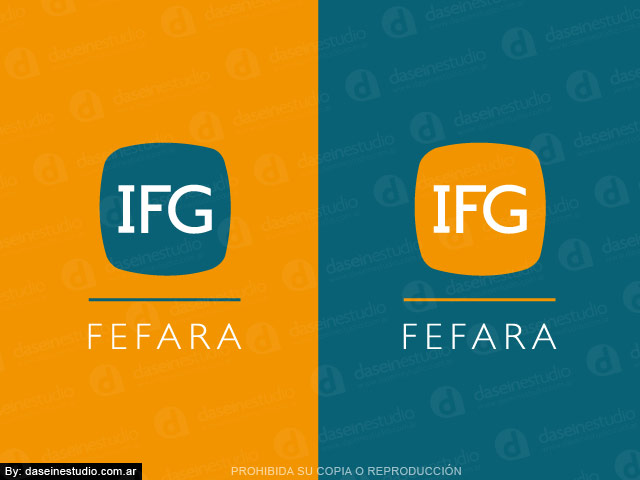  Diseño de logotipo IFG FEFARA Buenos Aires - Variantes: normalización de logotipo.