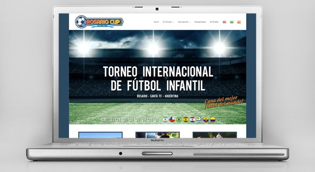 Diseño web torneo internacional de fútbol infantil