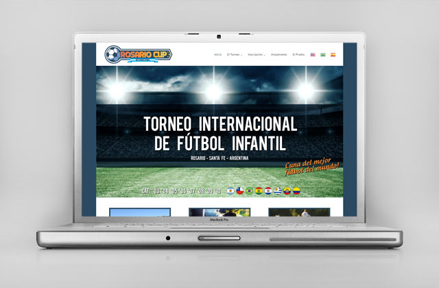 Diseño web Torneo Internacional de Fútbol Infantil - Rosario Argentina